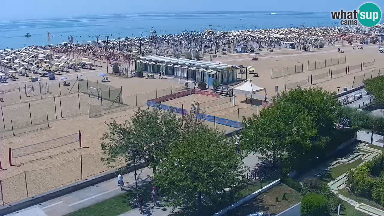 Spletna kamera Bibione plaža – pogled iz Ashanti ApartHotela