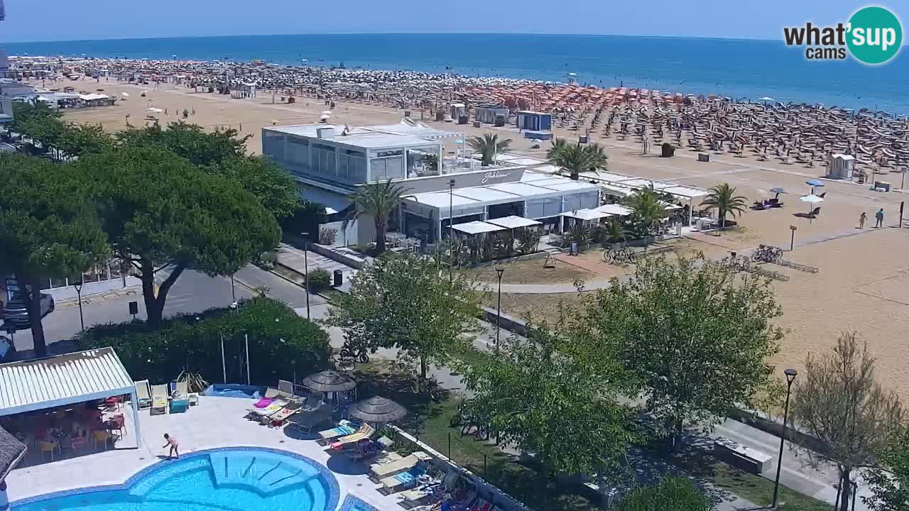 Webcam en vivo playa Bibione – vista desde Ashanti ApartHotel