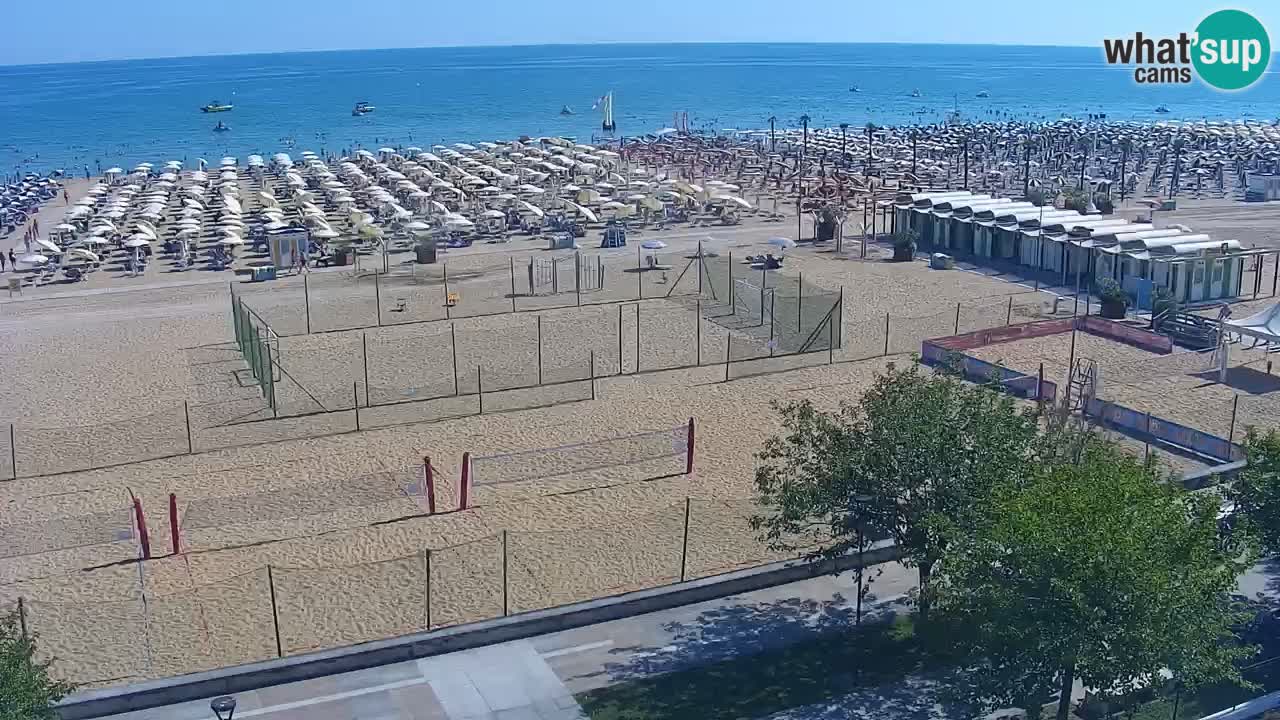 Spletna kamera Bibione plaža – pogled iz Ashanti ApartHotela