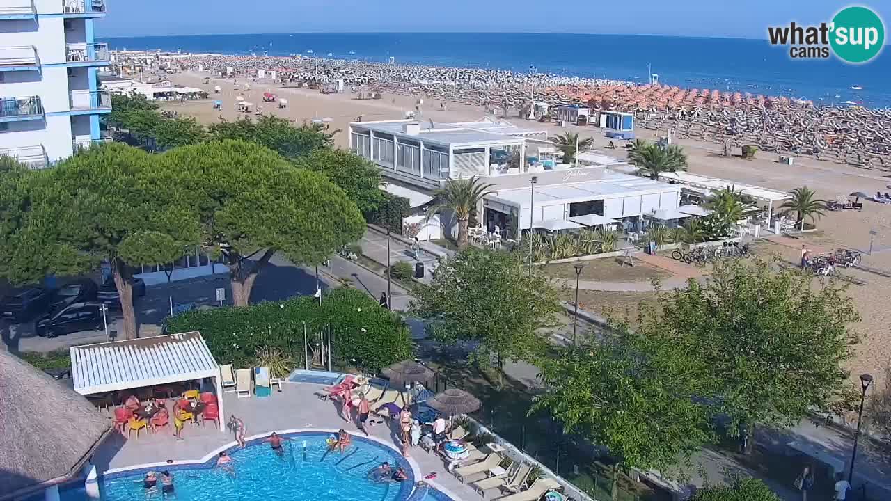 Webcam en vivo playa Bibione – vista desde Ashanti ApartHotel