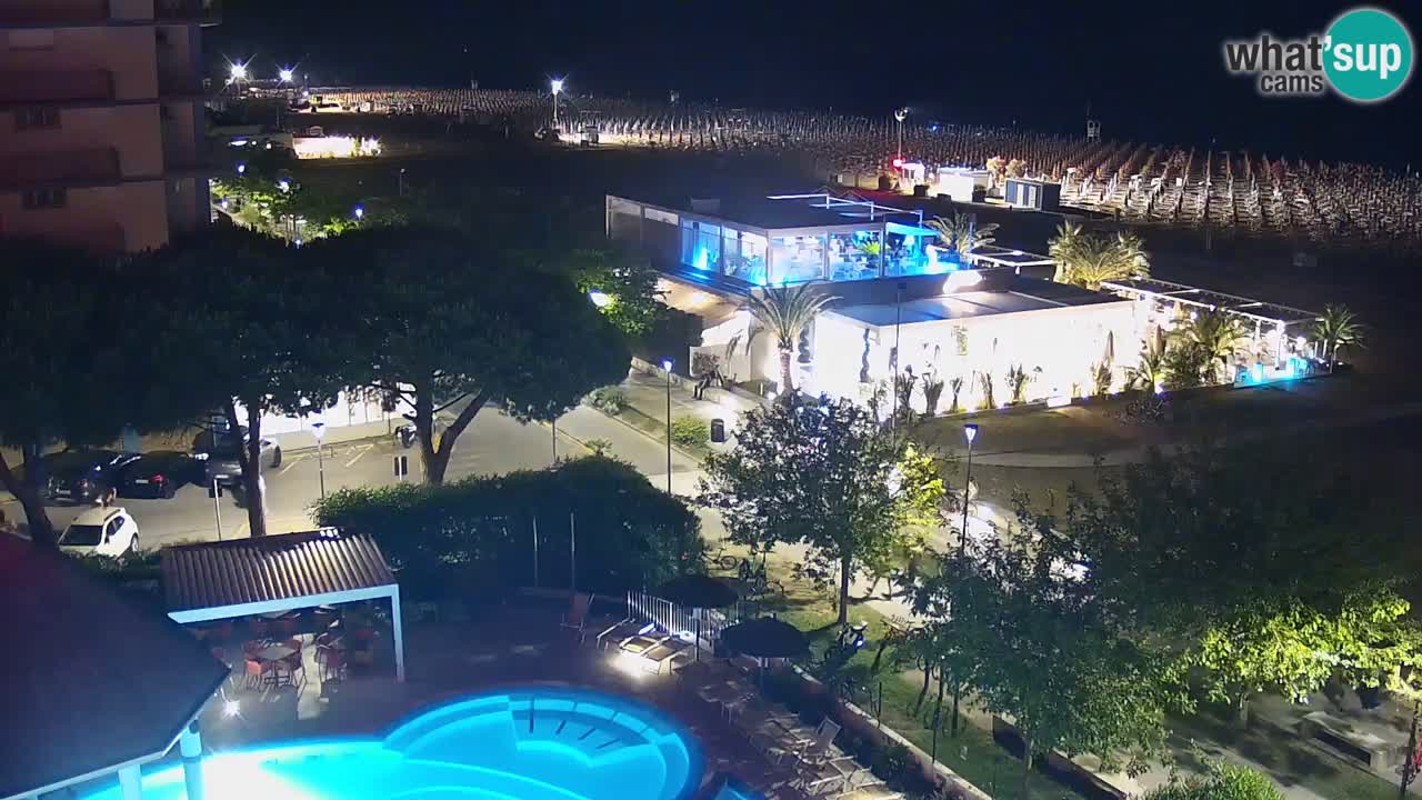 Webcam en vivo playa Bibione – vista desde Ashanti ApartHotel