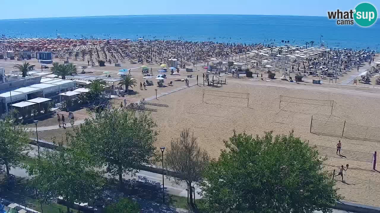 Spletna kamera Bibione plaža – pogled iz Ashanti ApartHotela