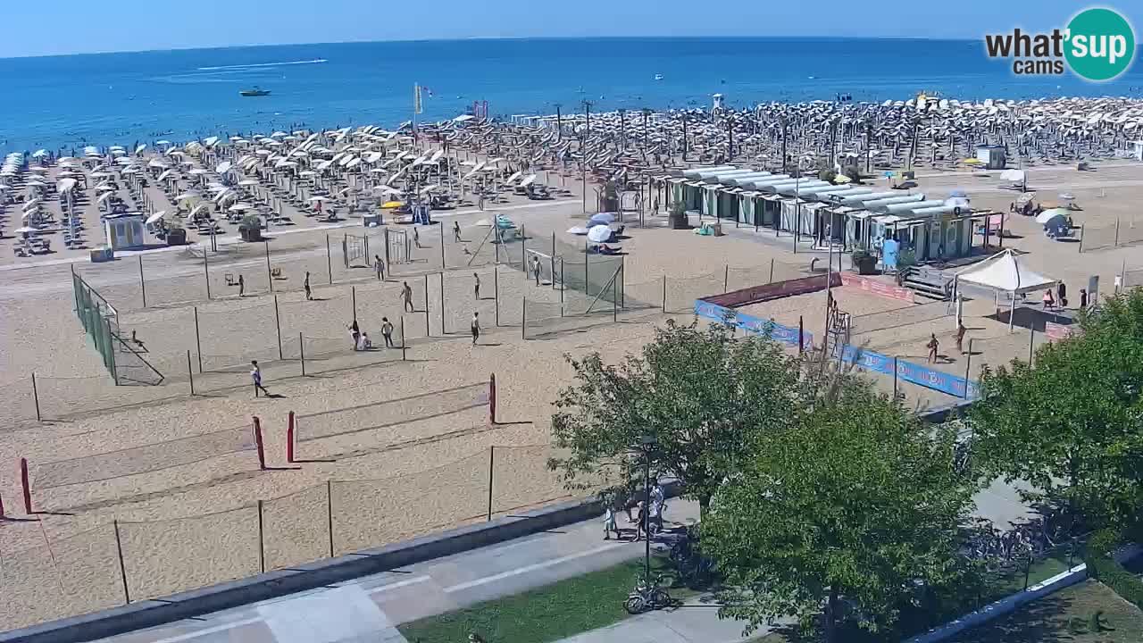 Spletna kamera Bibione plaža – pogled iz Ashanti ApartHotela