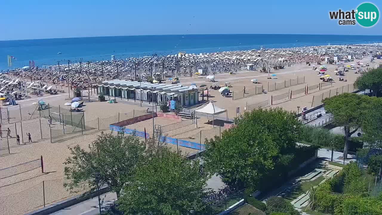 Webcam en direct plage de Bibione – vue depuis Ashanti ApartHotel