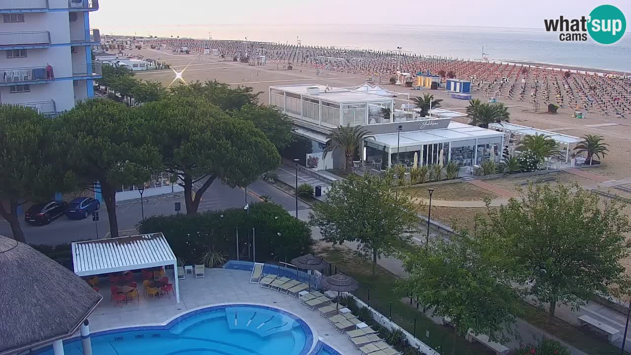 Webcam en direct plage de Bibione – vue depuis Ashanti ApartHotel