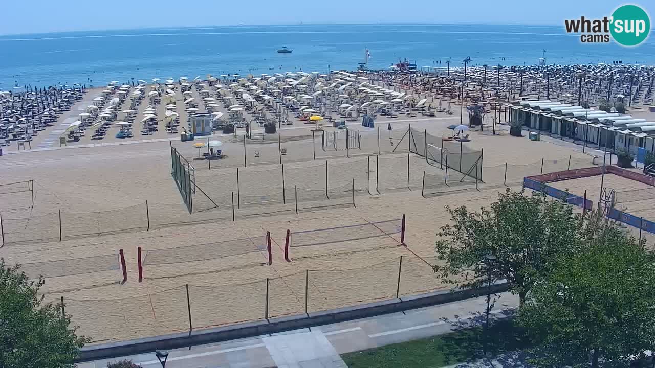 Webcam en direct plage de Bibione – vue depuis Ashanti ApartHotel