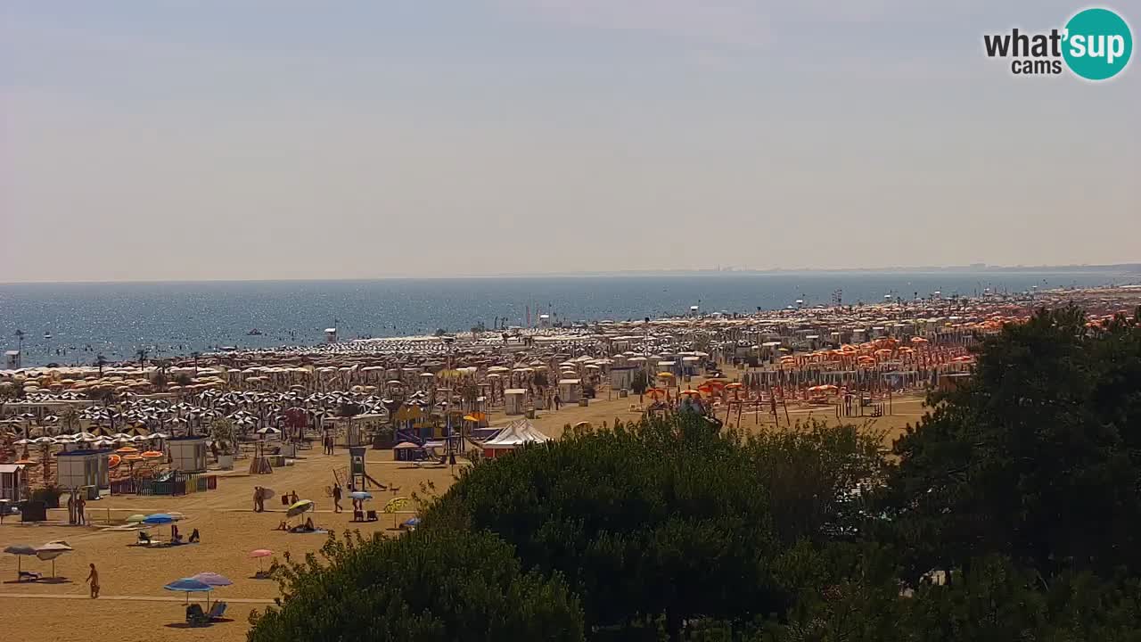 Spletna kamera Bibione plaža – pogled iz Ashanti ApartHotela