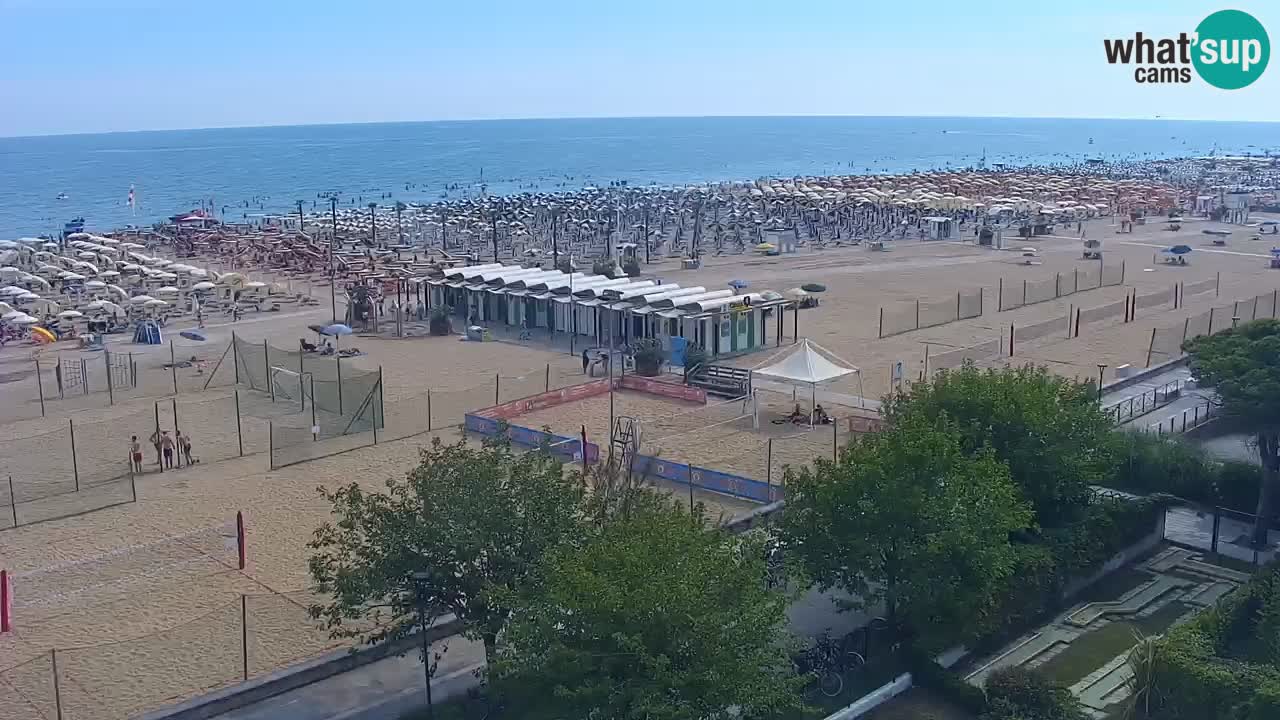 Webcam en direct plage de Bibione – vue depuis Ashanti ApartHotel