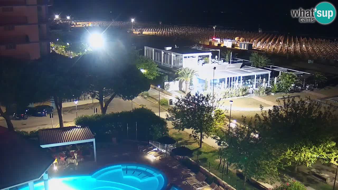 Webcam en direct plage de Bibione – vue depuis Ashanti ApartHotel