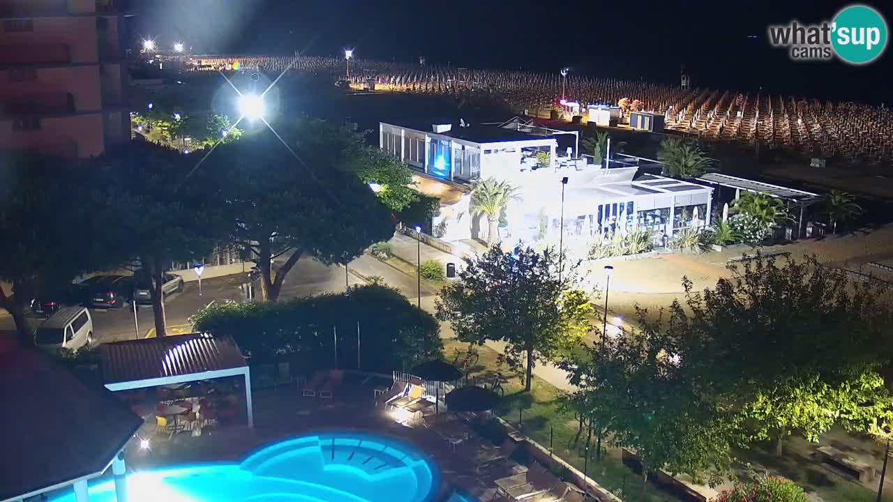 Webcam en vivo playa Bibione – vista desde Ashanti ApartHotel