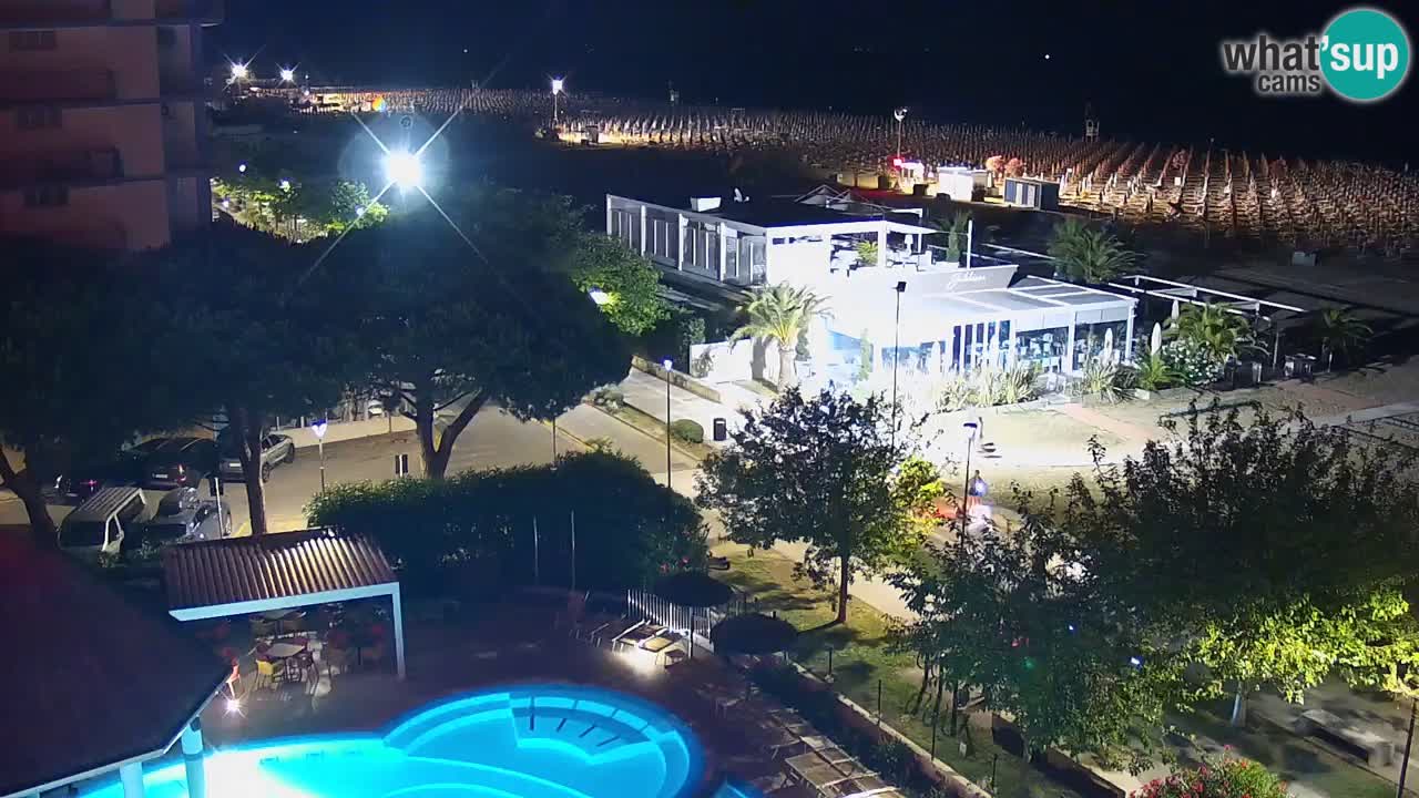 Webcam en direct plage de Bibione – vue depuis Ashanti ApartHotel