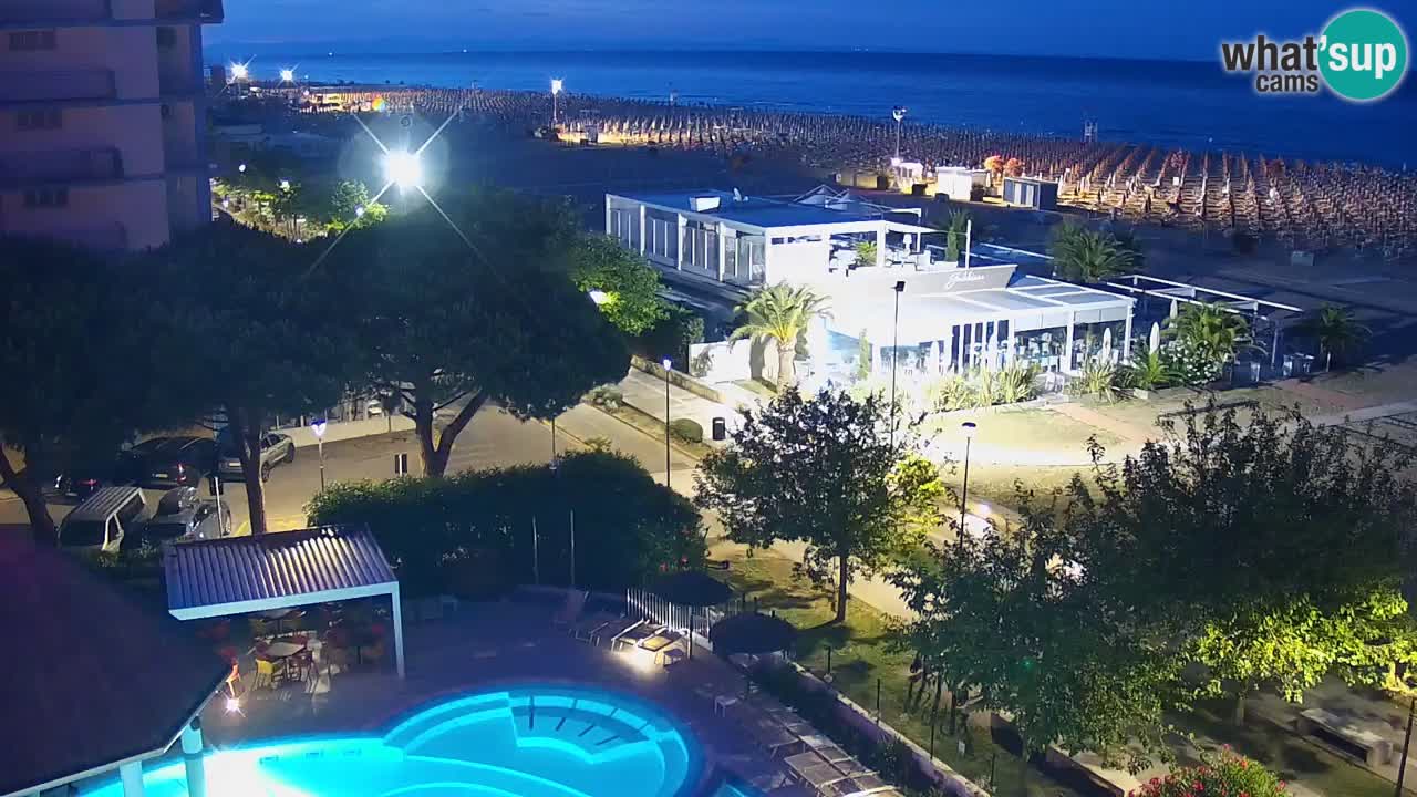 Webcam en direct plage de Bibione – vue depuis Ashanti ApartHotel