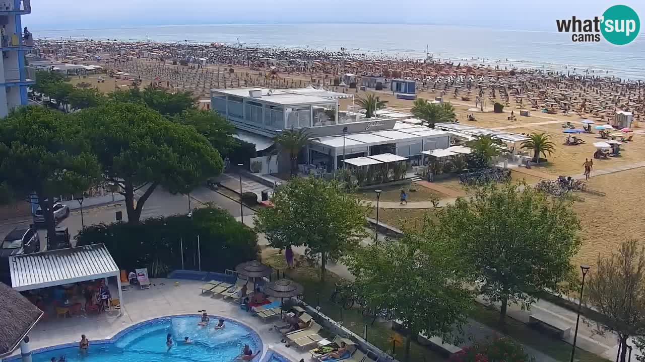 Webcam en vivo playa Bibione – vista desde Ashanti ApartHotel