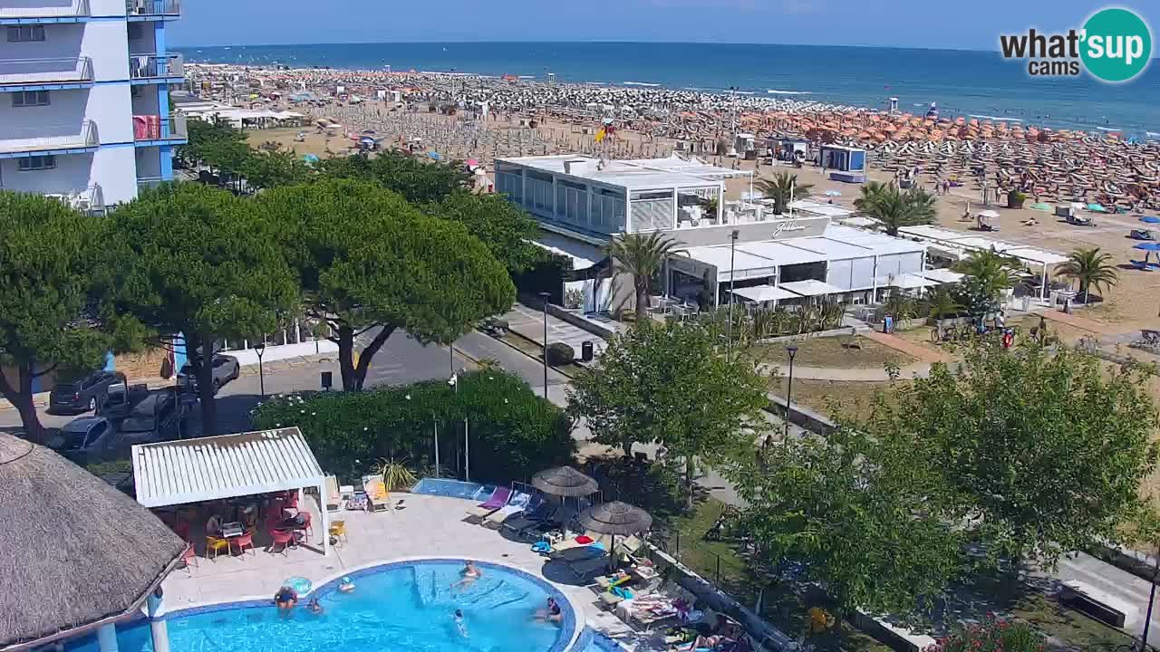 Webcam en vivo playa Bibione – vista desde Ashanti ApartHotel
