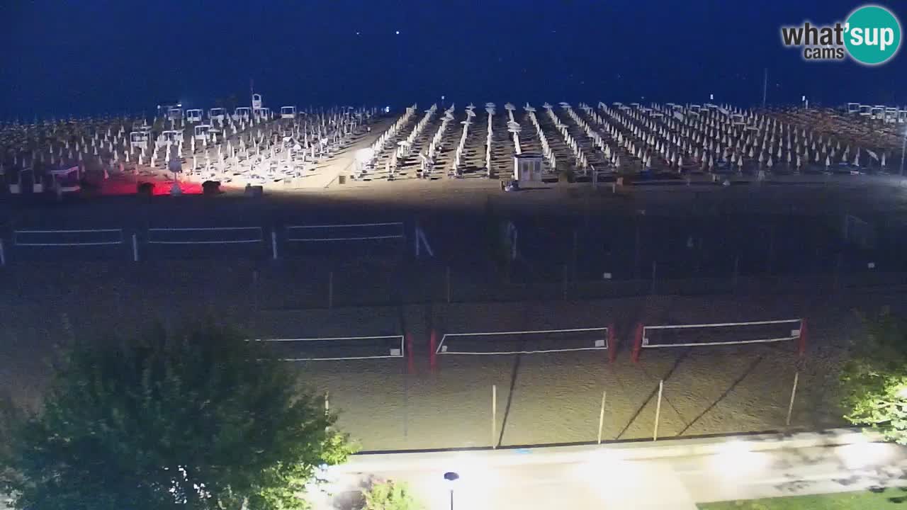 Webcam en direct plage de Bibione – vue depuis Ashanti ApartHotel