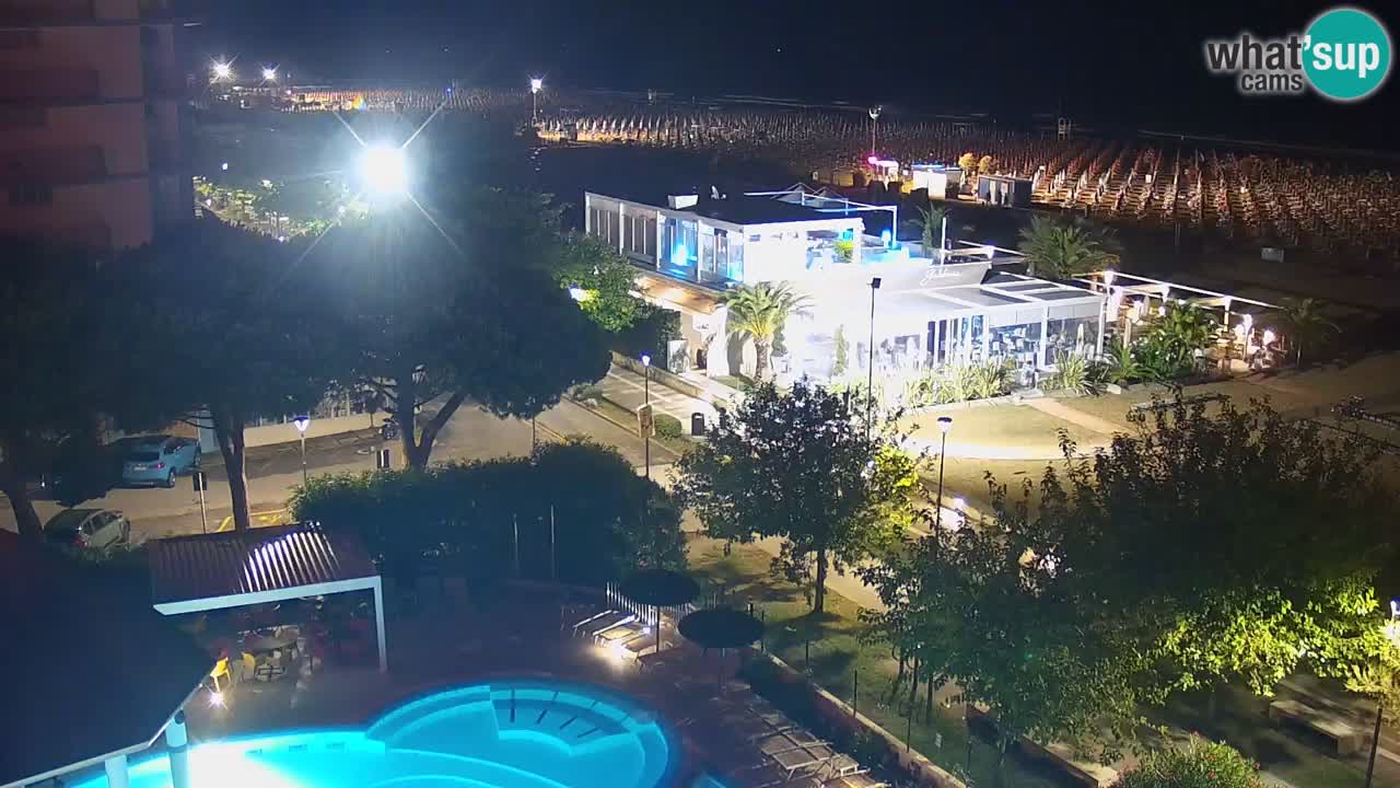 Webcam en vivo playa Bibione – vista desde Ashanti ApartHotel