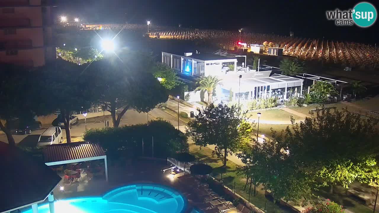 Webcam en vivo playa Bibione – vista desde Ashanti ApartHotel