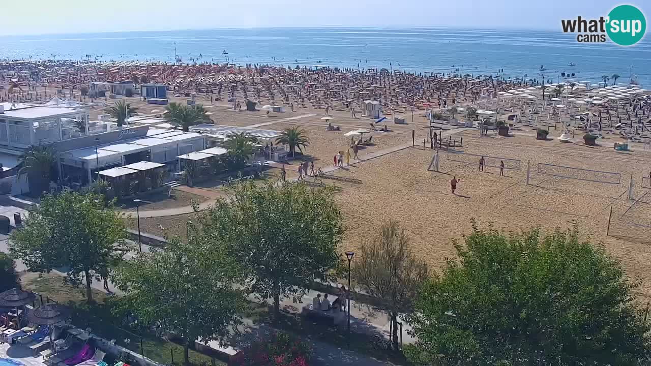 Spletna kamera Bibione plaža – pogled iz Ashanti ApartHotela