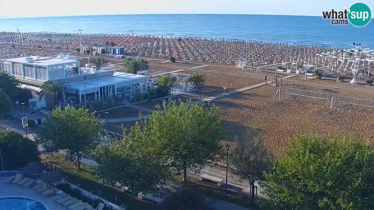 Webcam en direct plage de Bibione – vue depuis Ashanti ApartHotel