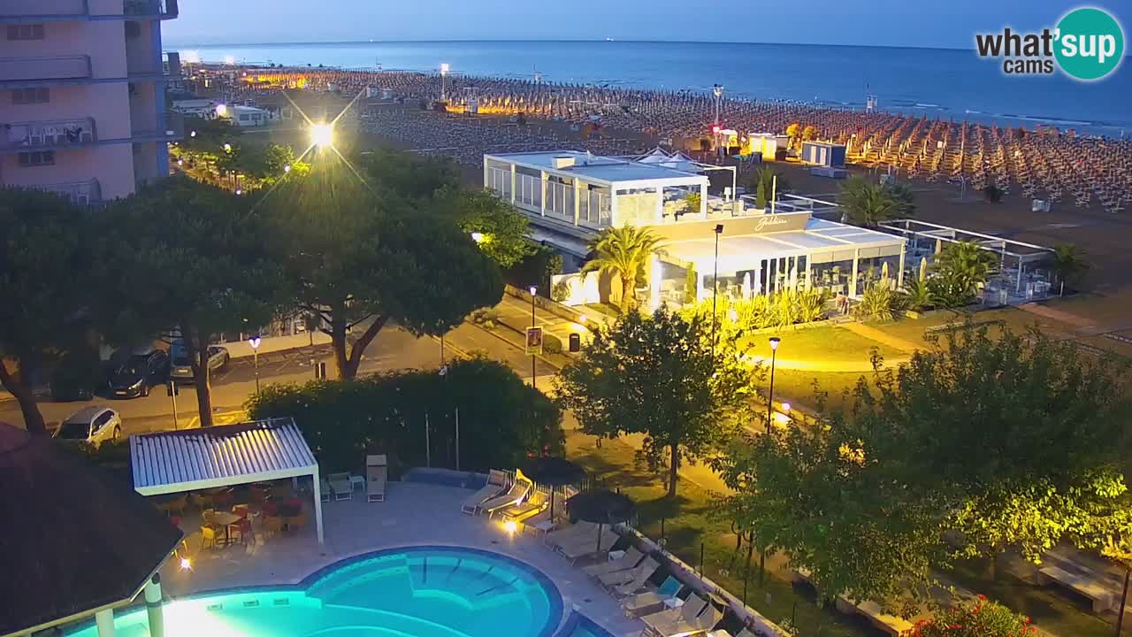 Webcam en direct plage de Bibione – vue depuis Ashanti ApartHotel