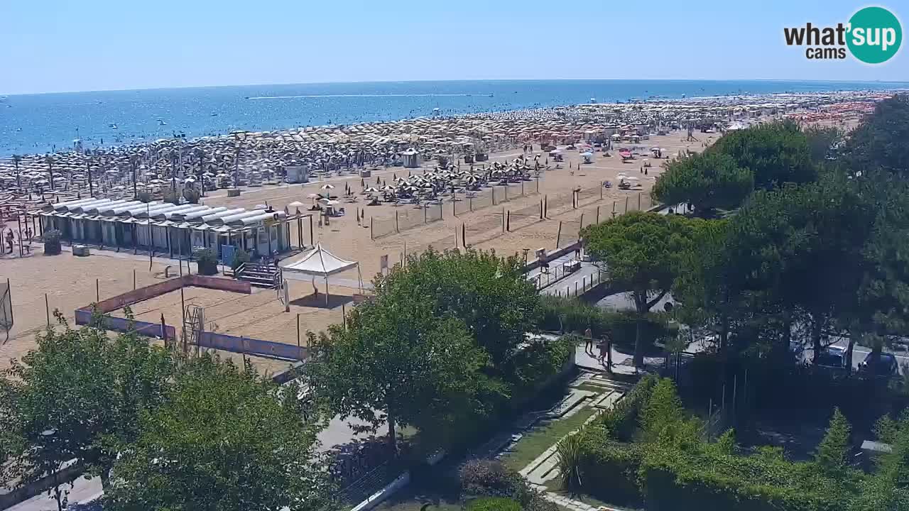 Webcam en direct plage de Bibione – vue depuis Ashanti ApartHotel