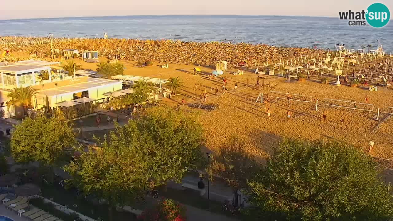 Webcam en direct plage de Bibione – vue depuis Ashanti ApartHotel