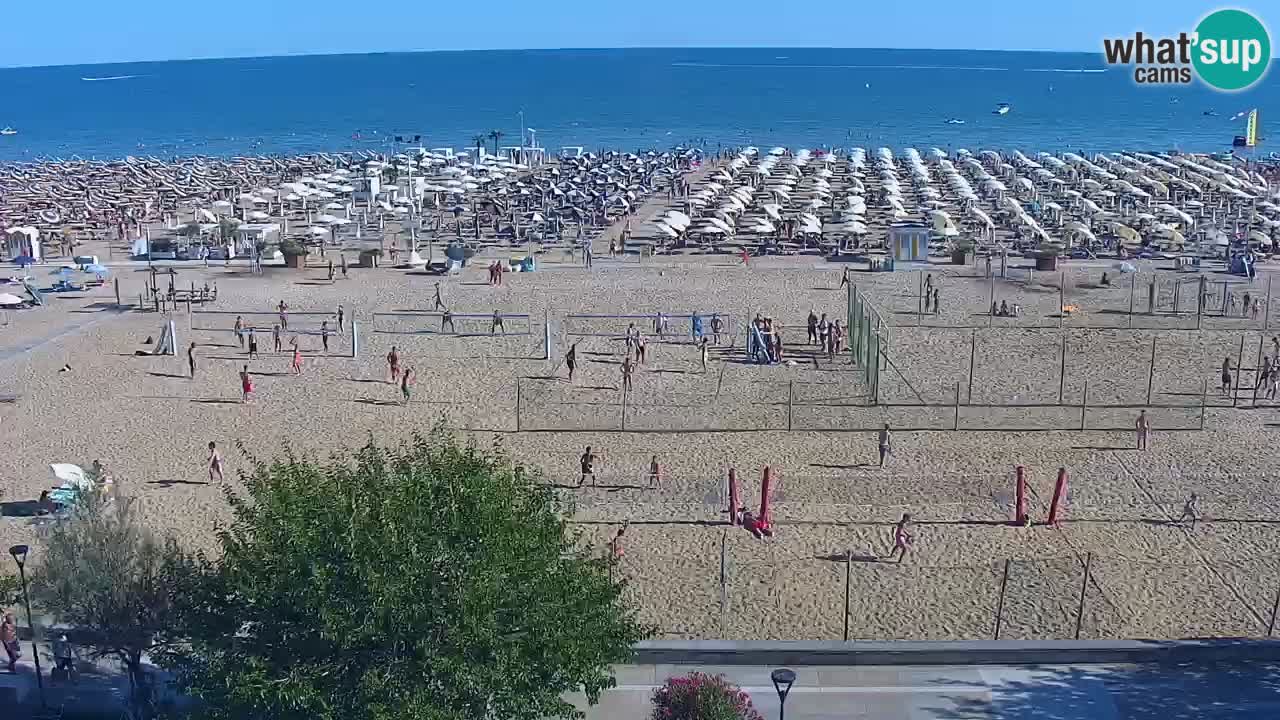 Webcam en vivo playa Bibione – vista desde Ashanti ApartHotel