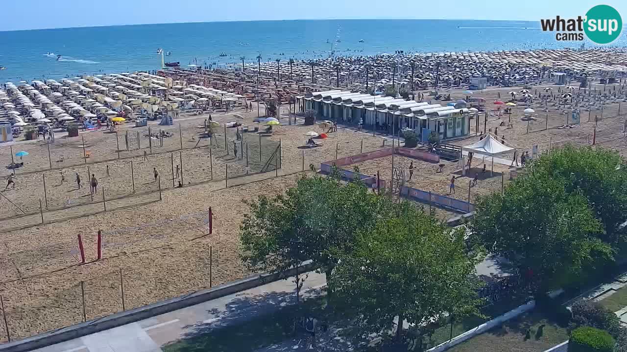 Webcam en direct plage de Bibione – vue depuis Ashanti ApartHotel