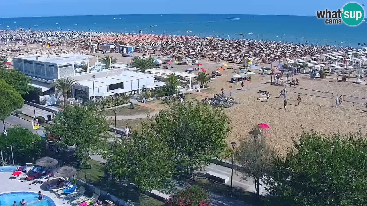 Webcam en vivo playa Bibione – vista desde Ashanti ApartHotel