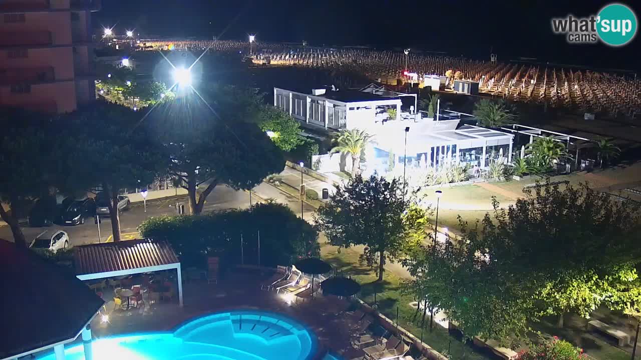 Webcam en vivo playa Bibione – vista desde Ashanti ApartHotel