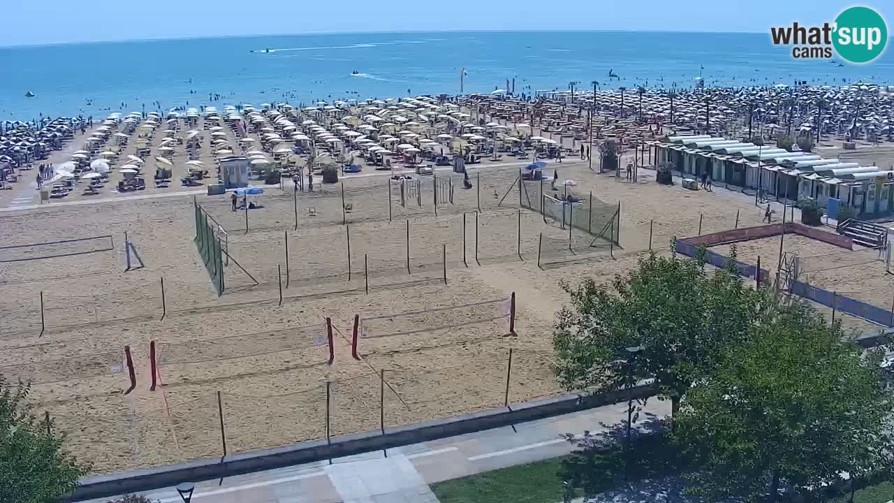 Spletna kamera Bibione plaža – pogled iz Ashanti ApartHotela