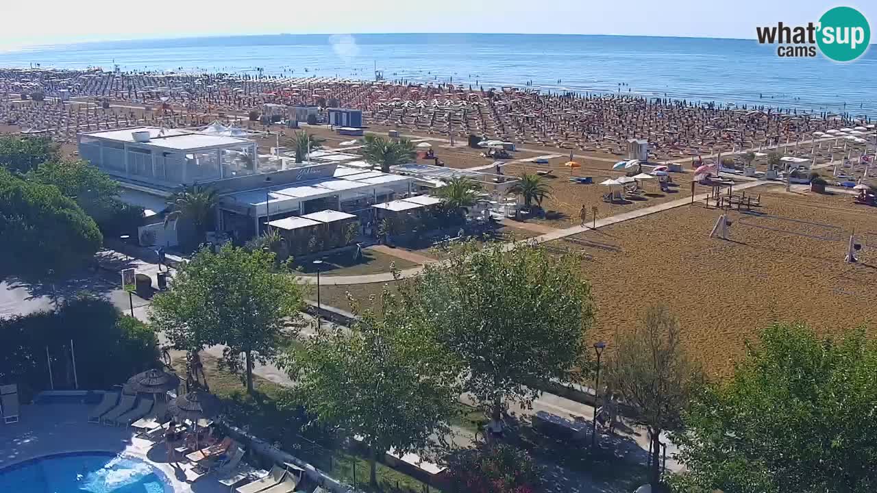 Webcam en direct plage de Bibione – vue depuis Ashanti ApartHotel