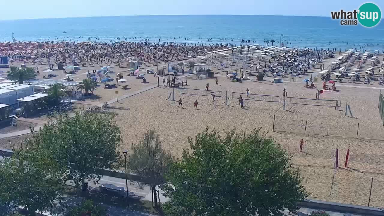 Webcam en vivo playa Bibione – vista desde Ashanti ApartHotel