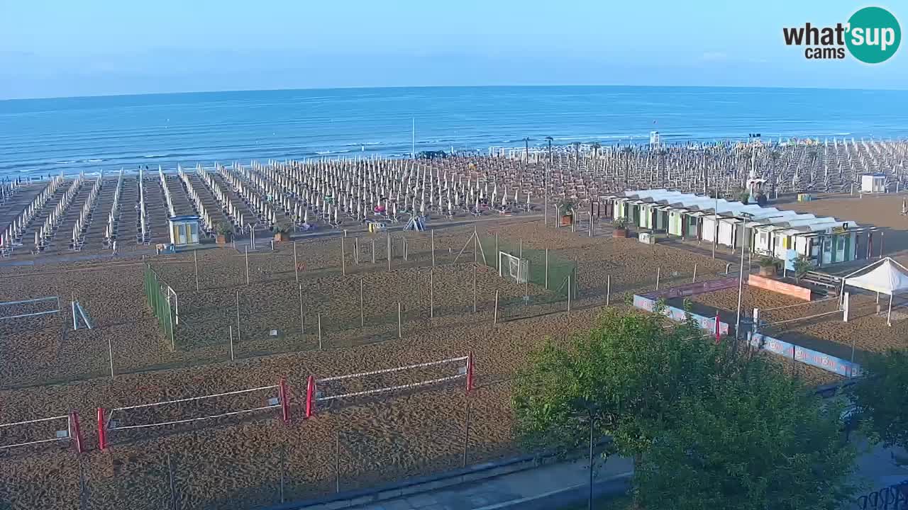 Webcam en direct plage de Bibione – vue depuis Ashanti ApartHotel