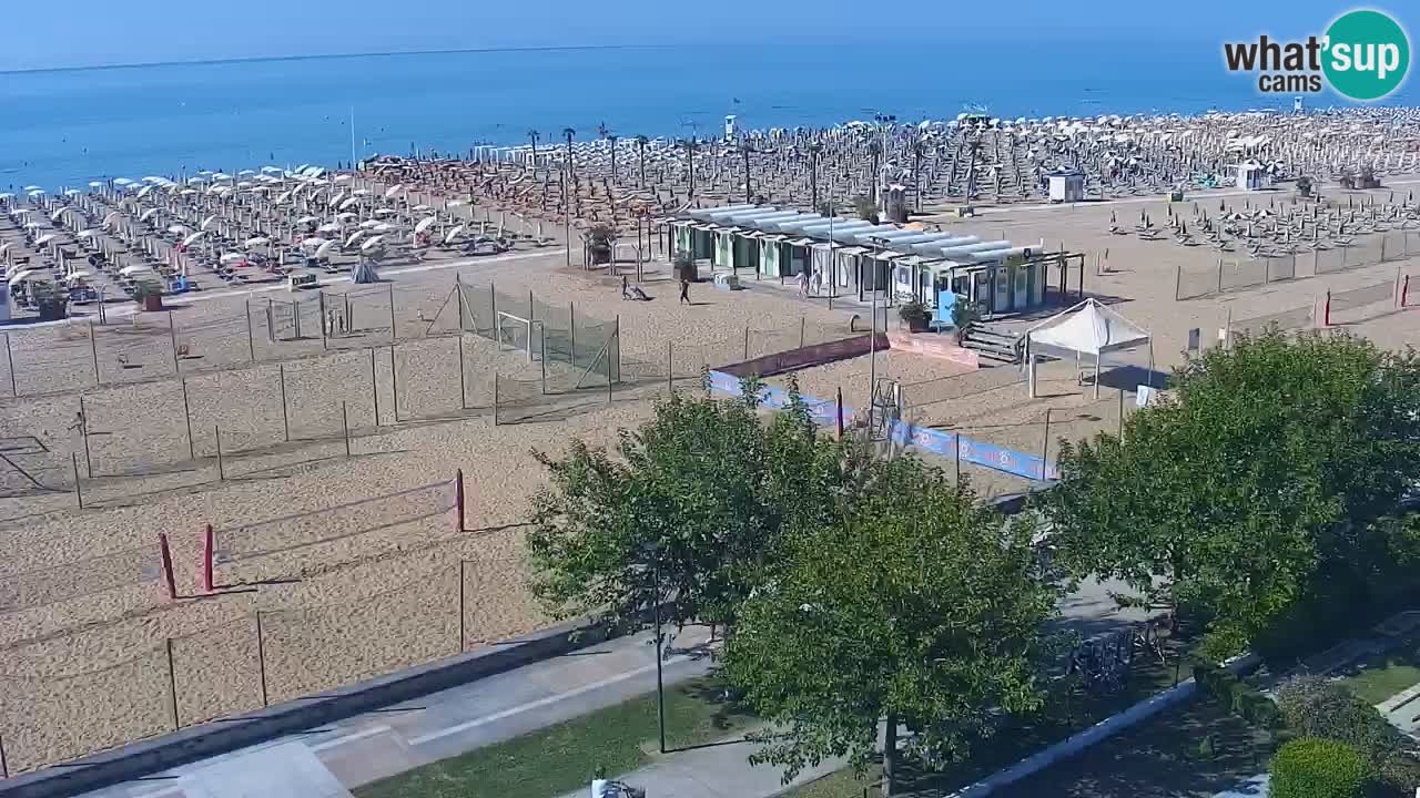 Webcam en direct plage de Bibione – vue depuis Ashanti ApartHotel