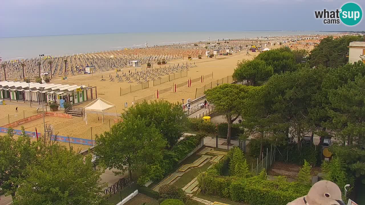 Spletna kamera Bibione plaža – pogled iz Ashanti ApartHotela