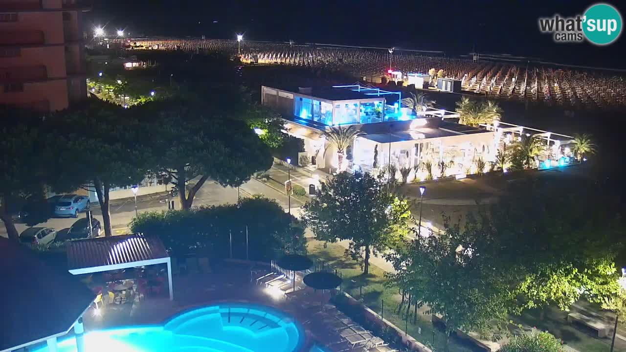 Webcam en vivo playa Bibione – vista desde Ashanti ApartHotel