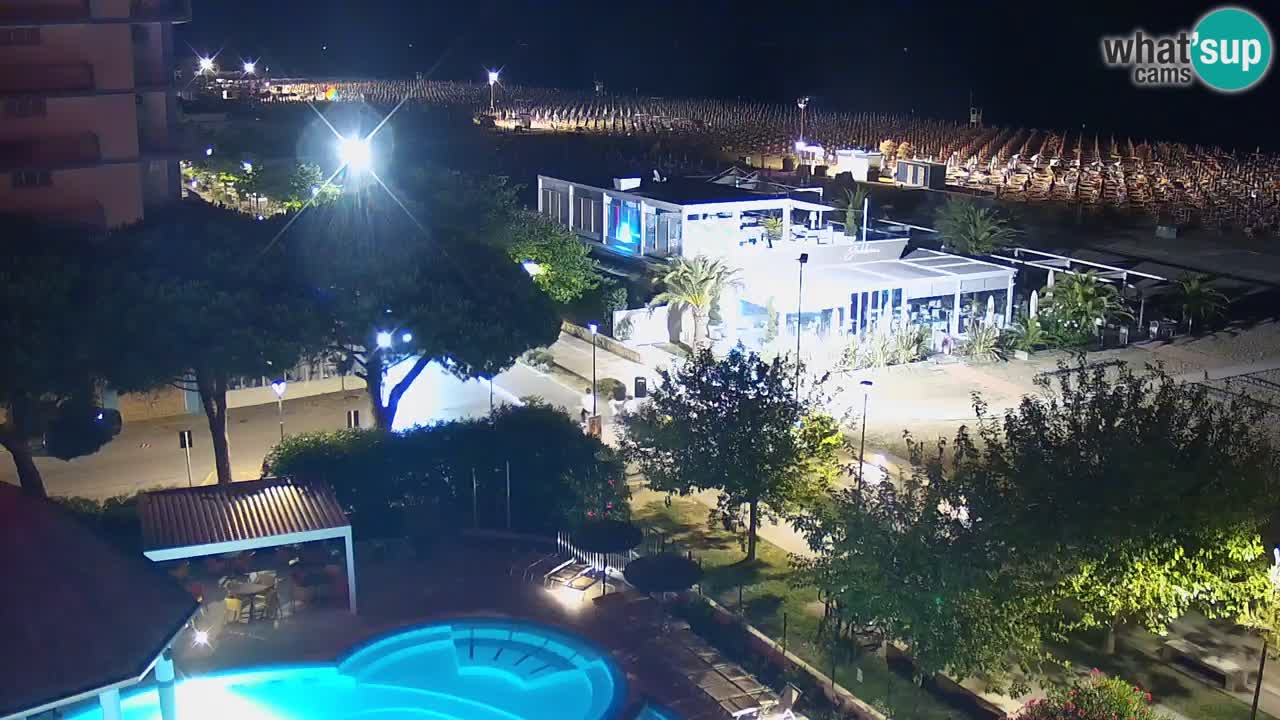 Webcam en direct plage de Bibione – vue depuis Ashanti ApartHotel