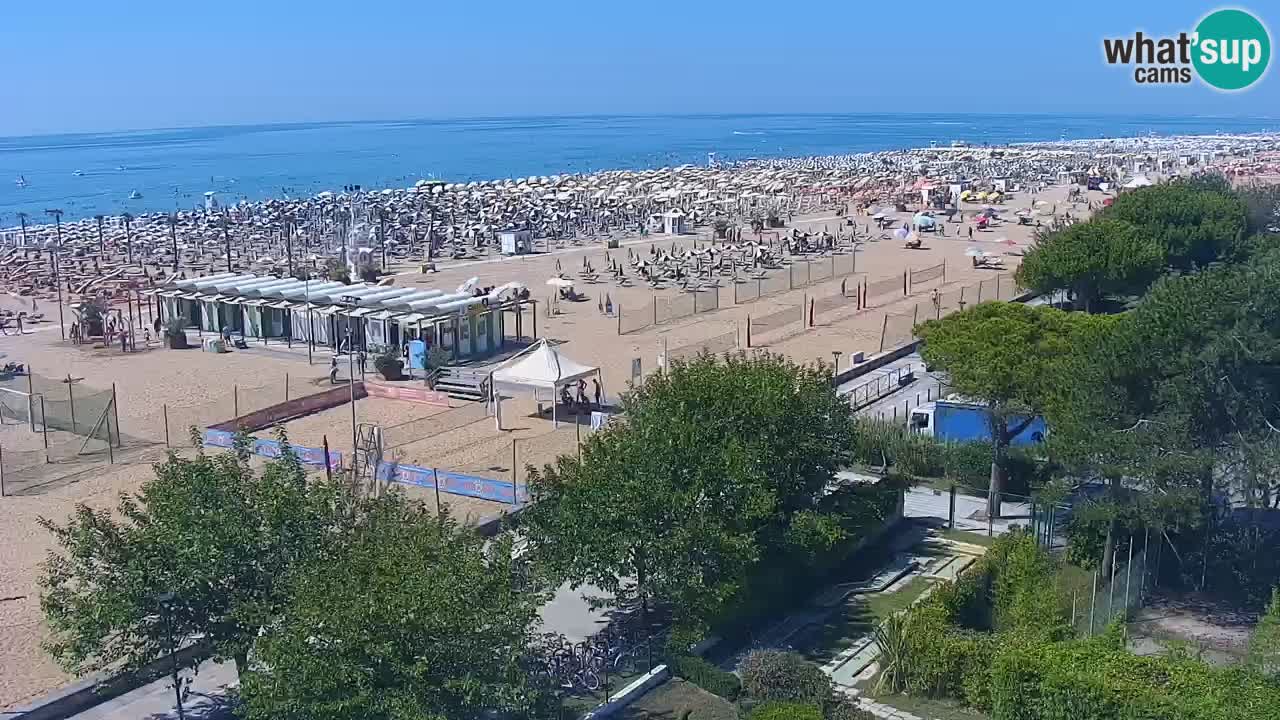 Webcam en direct plage de Bibione – vue depuis Ashanti ApartHotel