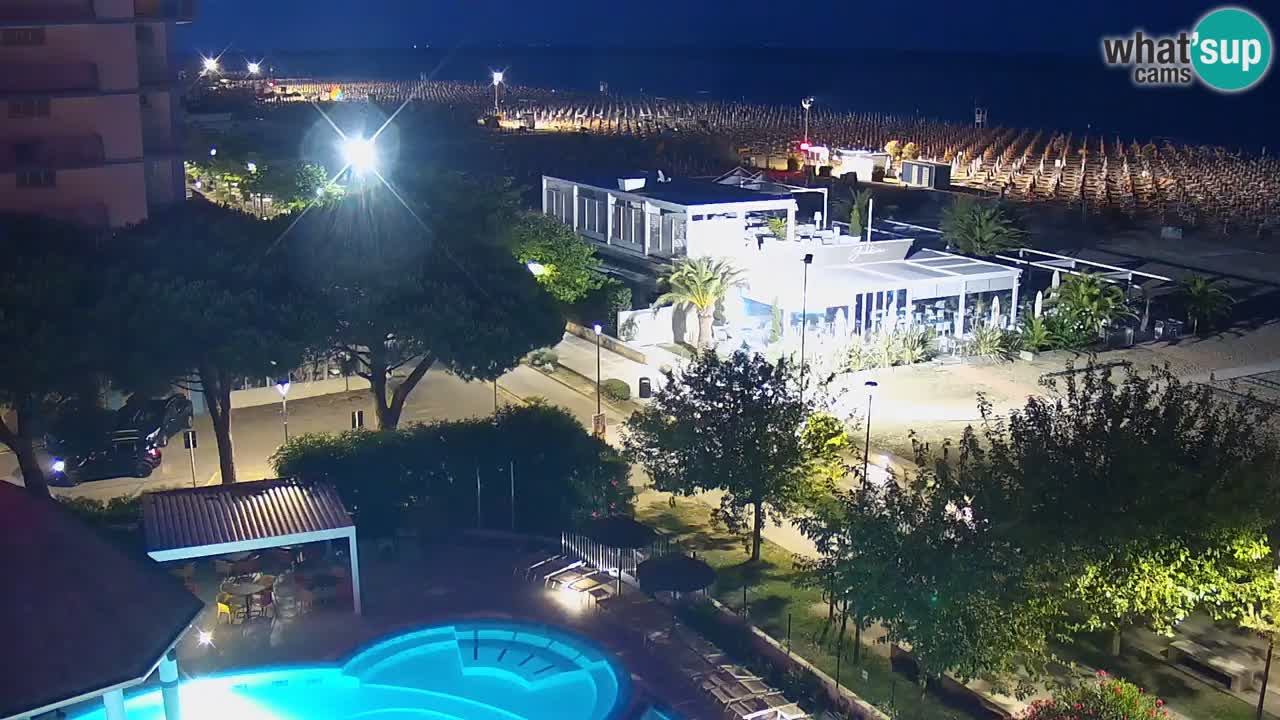 Webcam en direct plage de Bibione – vue depuis Ashanti ApartHotel