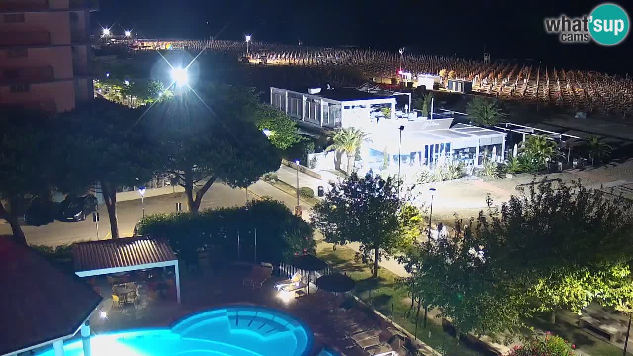 Webcam en direct plage de Bibione – vue depuis Ashanti ApartHotel