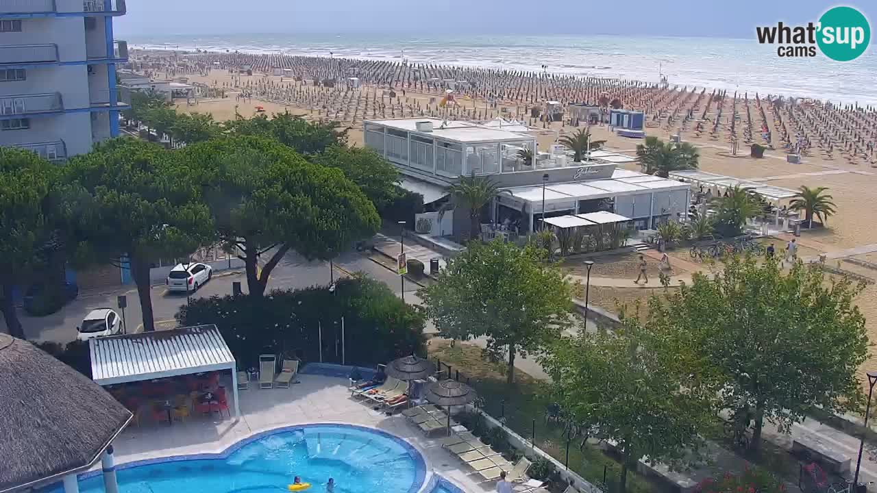 Webcam en vivo playa Bibione – vista desde Ashanti ApartHotel