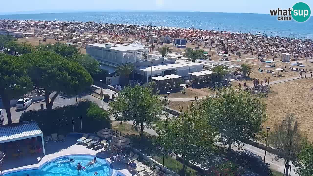 Webcam en vivo playa Bibione – vista desde Ashanti ApartHotel