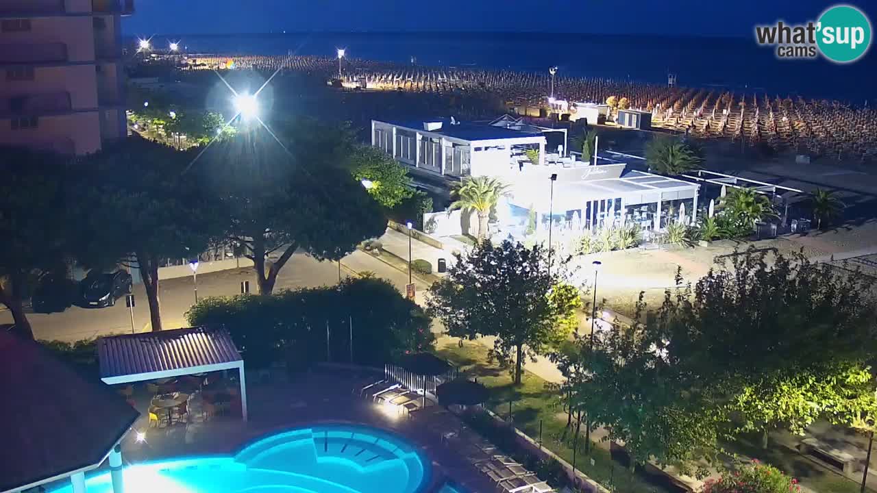 Webcam en vivo playa Bibione – vista desde Ashanti ApartHotel