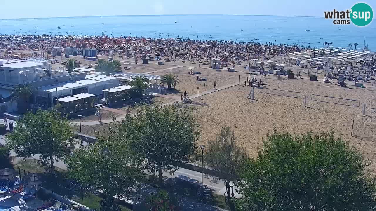 Spletna kamera Bibione plaža – pogled iz Ashanti ApartHotela
