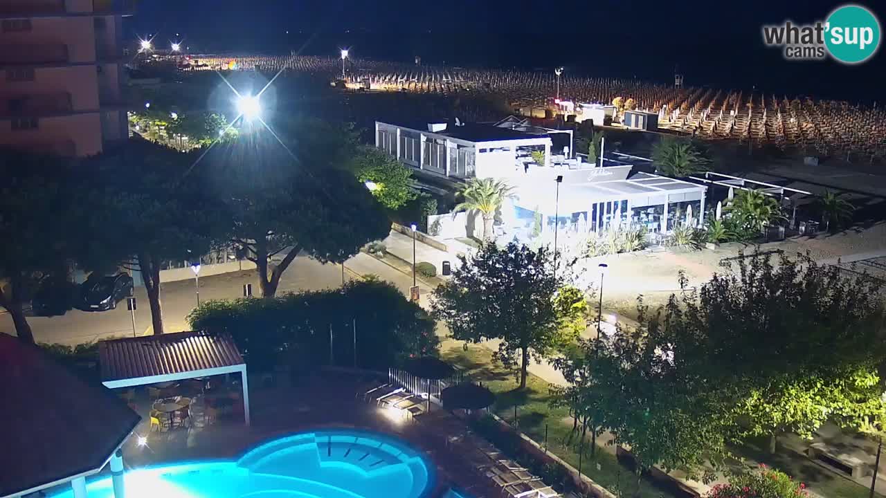Webcam en direct plage de Bibione – vue depuis Ashanti ApartHotel
