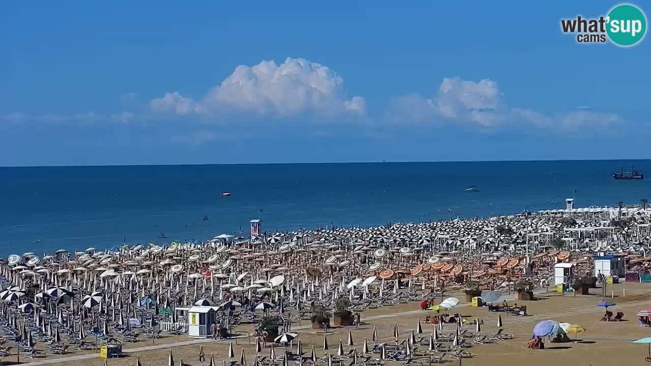 Spletna kamera Bibione plaža – pogled iz Ashanti ApartHotela