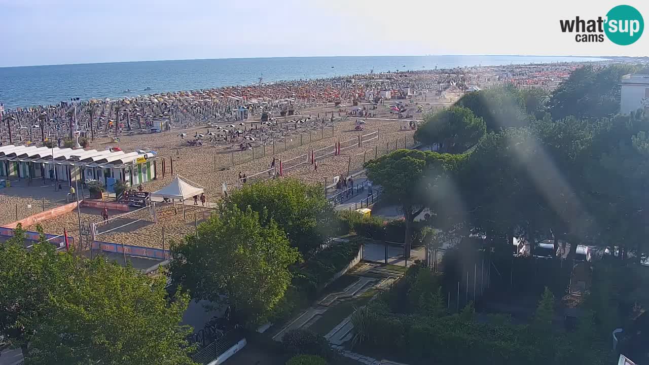 Webcam en direct plage de Bibione – vue depuis Ashanti ApartHotel