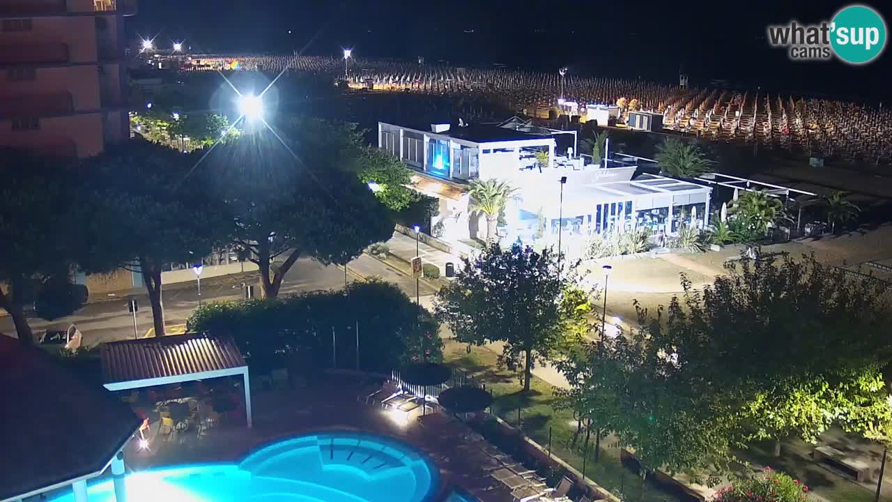 Webcam en vivo playa Bibione – vista desde Ashanti ApartHotel