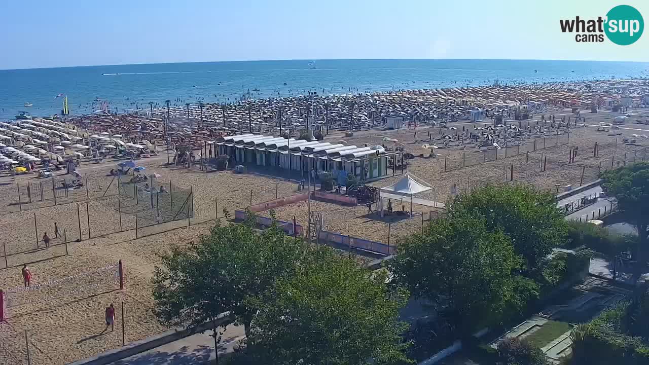 Spletna kamera Bibione plaža – pogled iz Ashanti ApartHotela